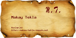 Makay Tekla névjegykártya