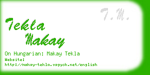 tekla makay business card